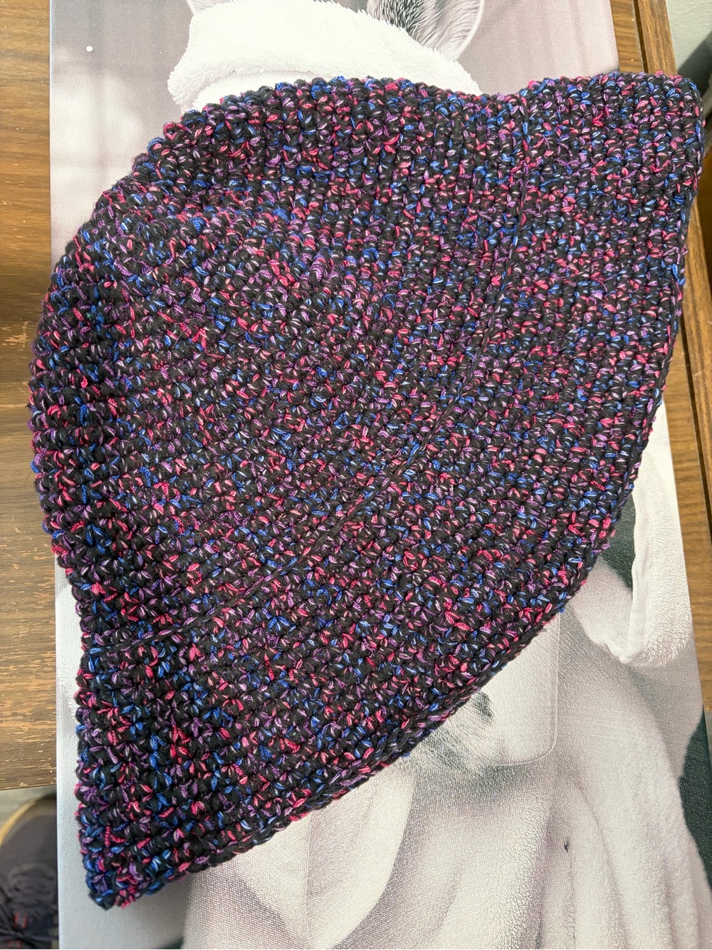 Crochet Goth Sun Hat Black Pink Purple Blue Alternative Bucket - Picture 5 of 5